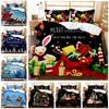 Christmas Day Quilt Cover Three-Piece 3D Digital Abrasive Printing Bedding Gift