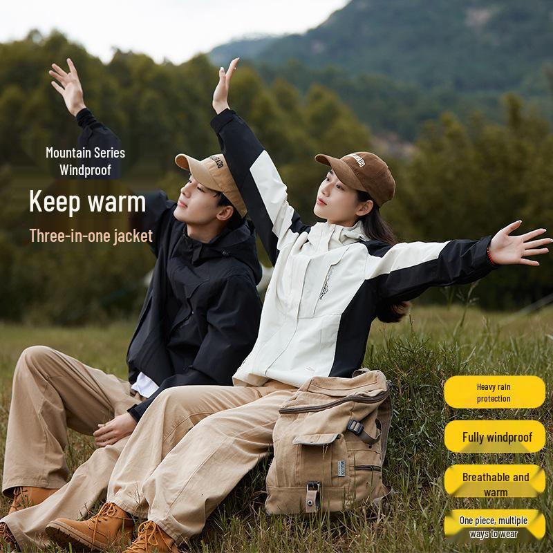 

Горная система 3-в-1 Съемный мужской и женский флисовый комплект для альпинизма 2XL