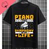 Funny Always Be Yourself Unless You Can Be A Piano Player Graphic Tshirt Pure Cotton Short Sleeve Casual Streetwear Tshirts