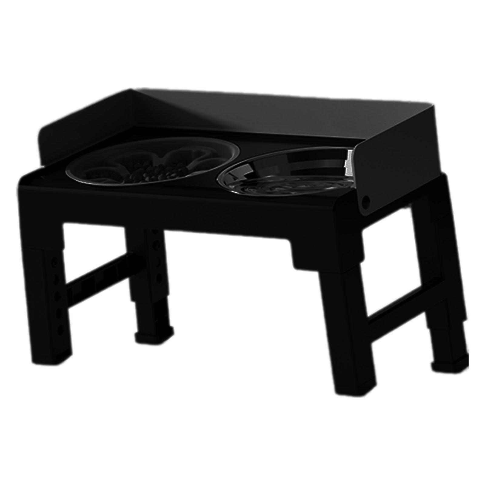 

Регулируемая по высоте кормушка для собак, поилка, миска для корма для собак, миска для медленного кормления, большая вместимость, приподнятая, регулируемая высота чёрный