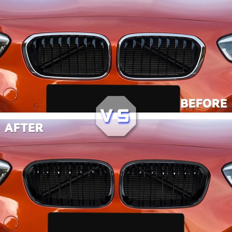 For BMW 1 Series F20 F21 2015-2019 120i LCI Front Bumper Kidney Grille Radiator Guard Grill M Performance Car Accessories