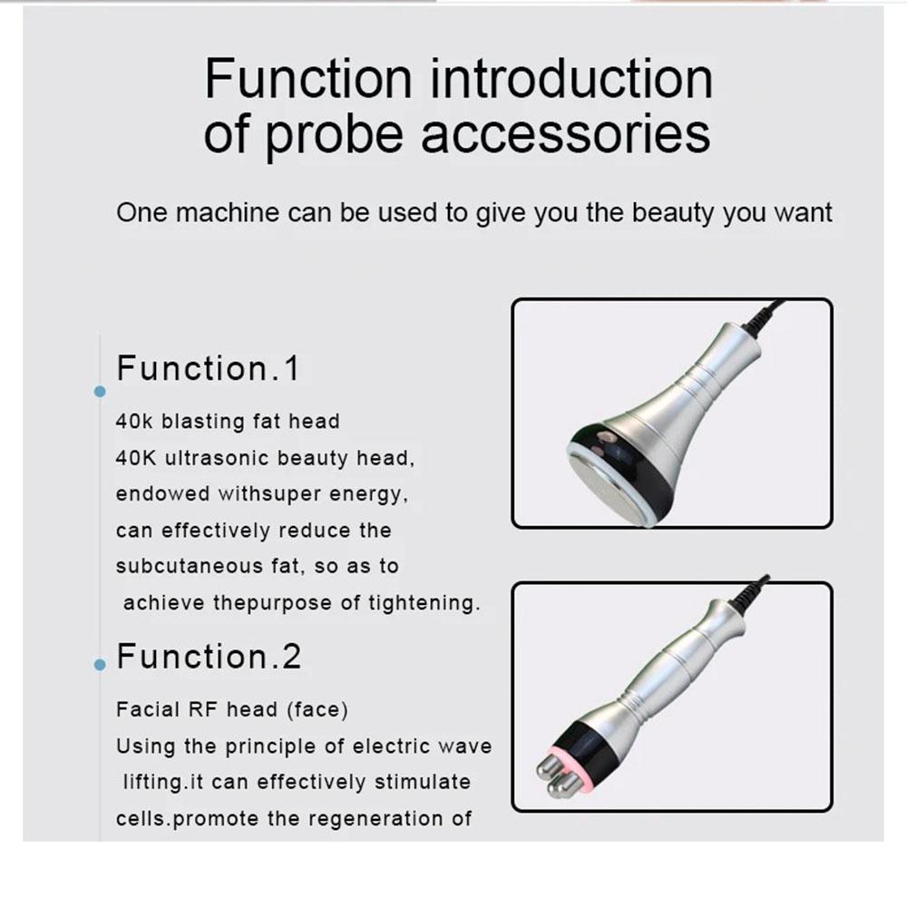 40K 4-1 Ultrasonic RF Machine Multipolar Body Shaping Facial Skin Tightening Lifting Home Beauty Device