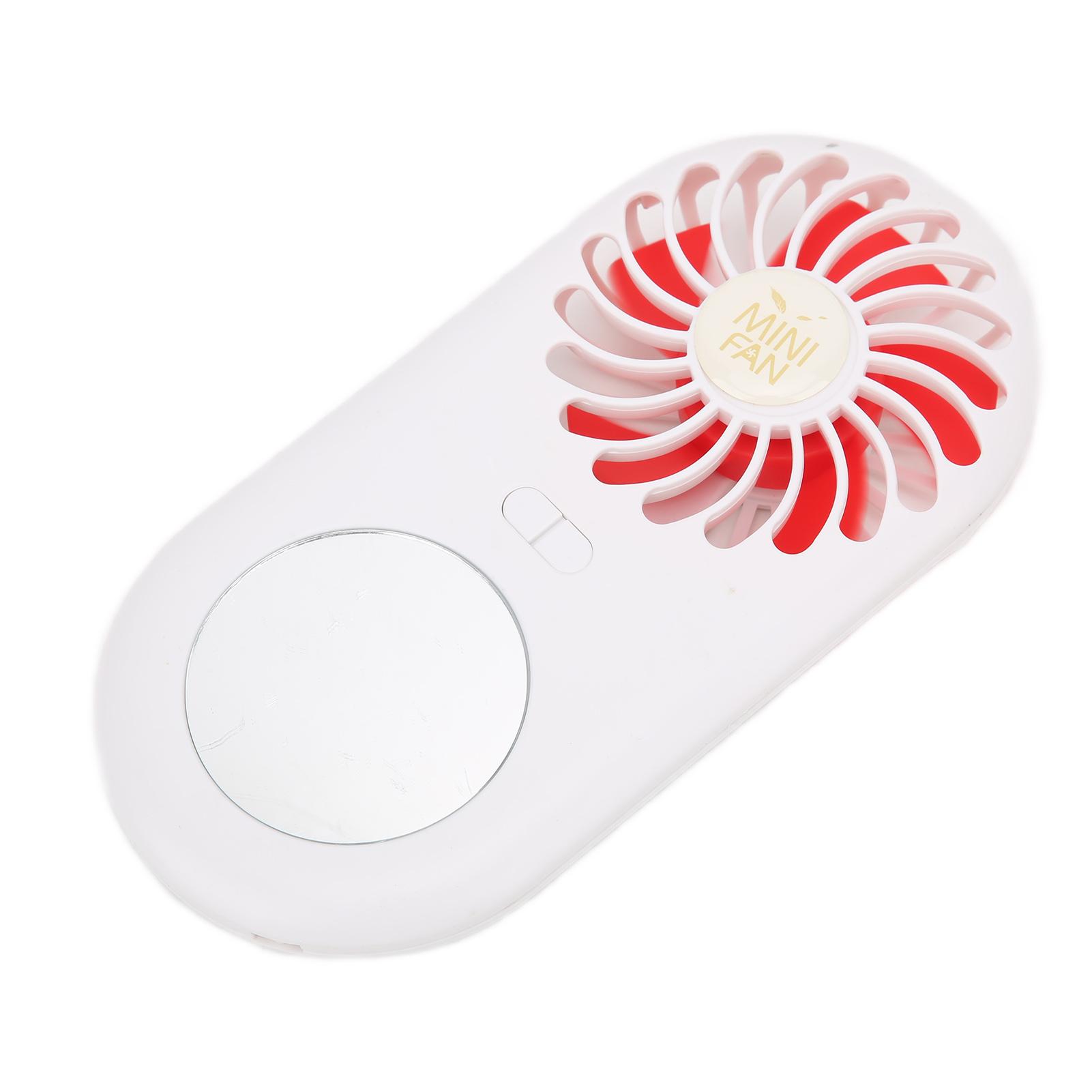 

Handheld Fan with Mini Mirror Portable Rechargeable USB Fan for Kids Girls Woman ManRed красный
