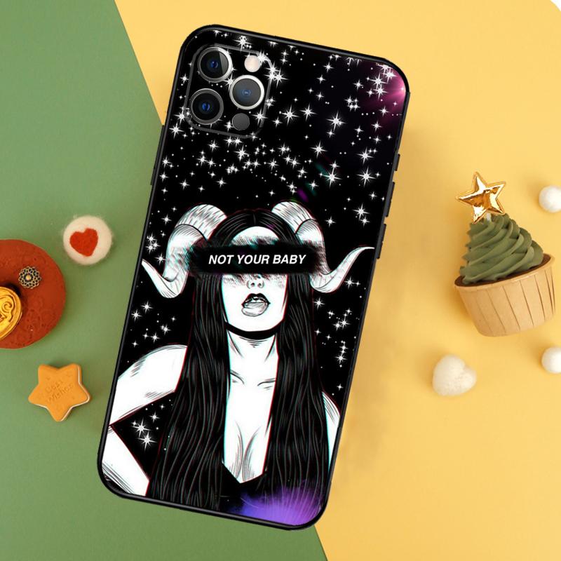 

Aesthetic Devil Woman Bad Girl Phone Case For iPhone 17 16 16E 15 14 12 11 13 Pro Max 12 13 Mini 17Air Shockproof Cover iPhone 13