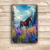 Vintage Horse Metal Sign 8x12 Inch Aluminum Wall Art Home Decor With Pre Drilled Holes
