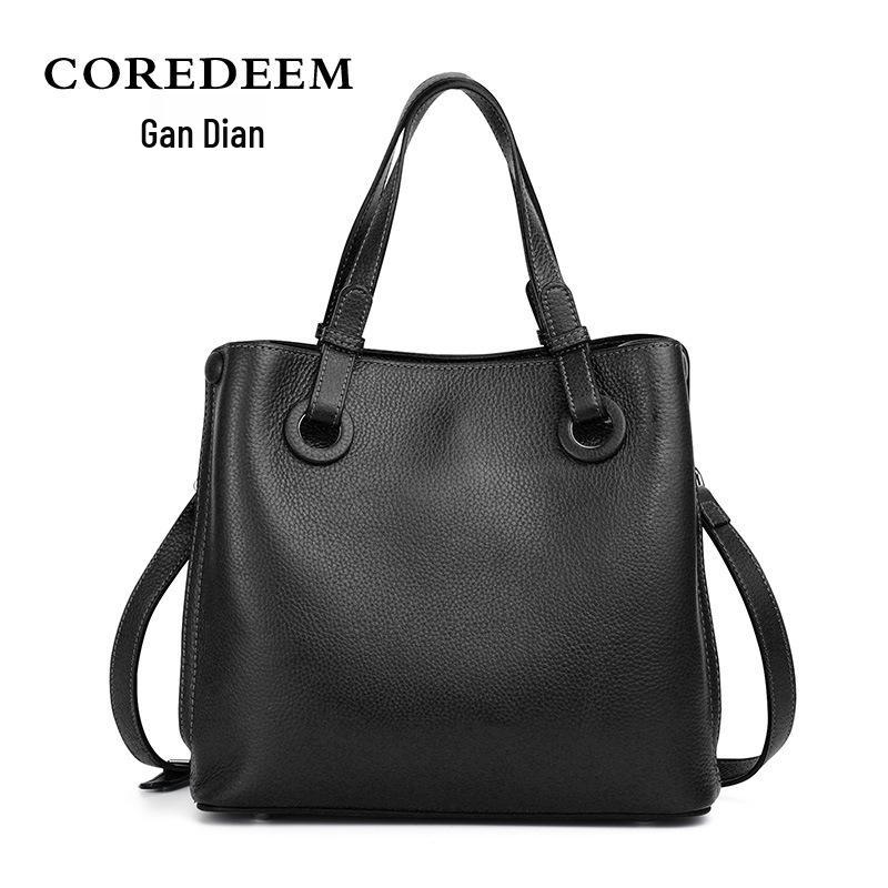 

2025 Large Capacity Genuine Leather Crossbody Handbag for Women - Perfect for Middle-Aged Moms