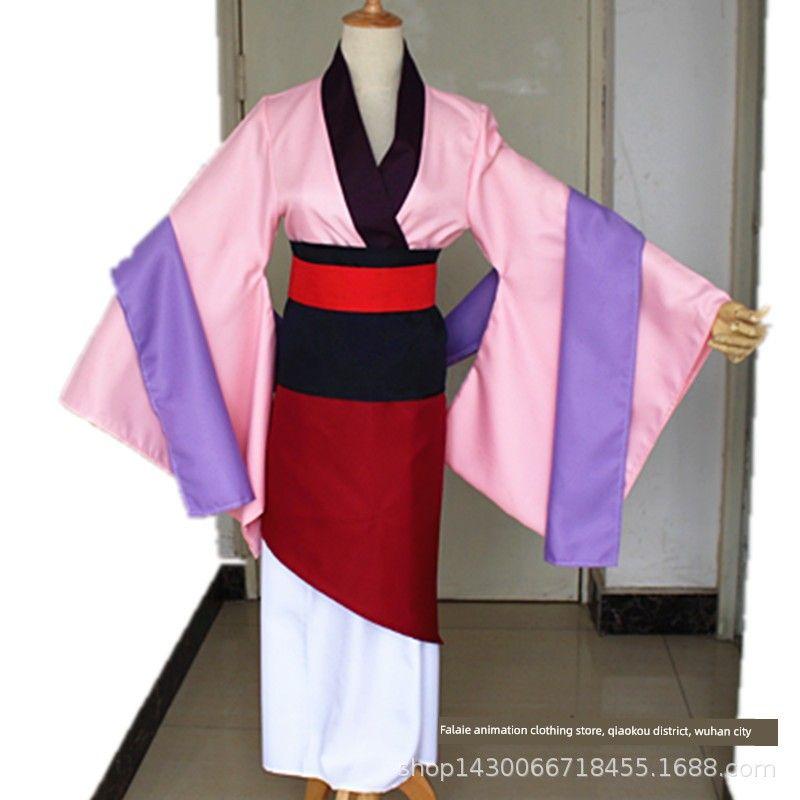 

Cosplay Costumes of Mulan, Mulan Performance Costumes, Stage Mulan Costumes, Halloween Cosplay Hua Mulan Pink Suit Children s (120-130) Code