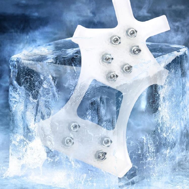 Ice Cleats With 10 Steel Spikes Elastic Silicone Traction Aids For Winter Boots Hiking Shoes Covers Ice Grippers Unisex