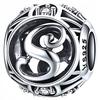 Charms Letter S S925 Bead Beads Openwork Zircons Openwork Letter