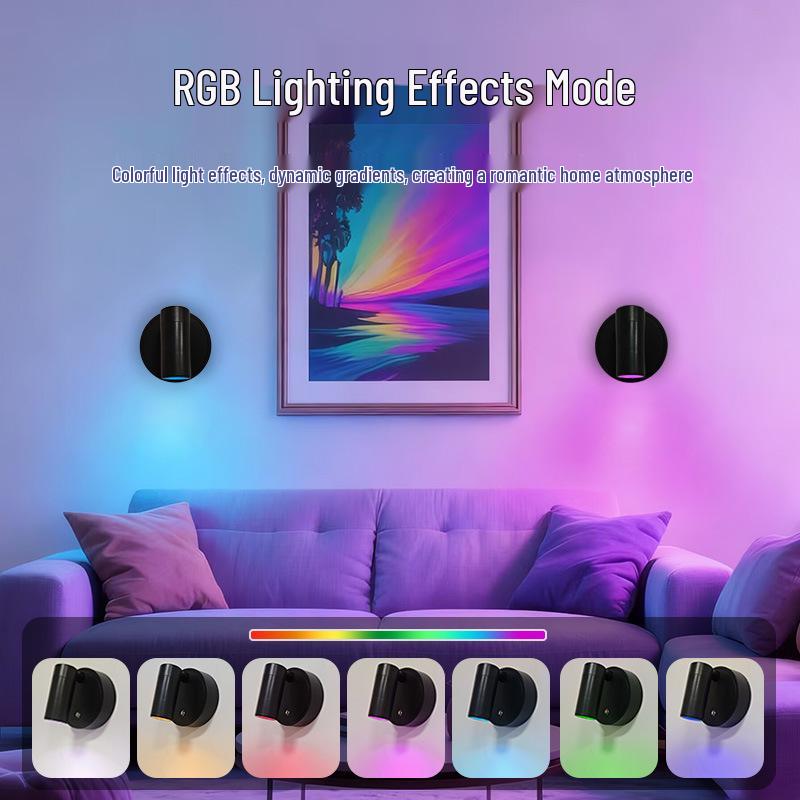 Magnetic COB USB Wall Light: Wireless Charger, LED Spot & Downlight for Bedroom & Paintings