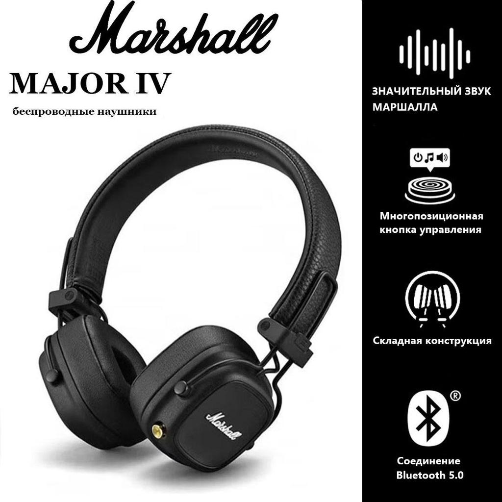 Marshall MAJOR IV Wireless Bluetooth Headphones,Black,On-Ear Gaming Headset,Noise Canceling