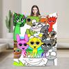 Sprunki Flannel Throw Blanket Cartoon Game Blanket for Bedding Car Warm Bed Rug,