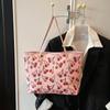 Cherry Print Large Capacity Casual Commute Women Single Shoulder Tote Bag