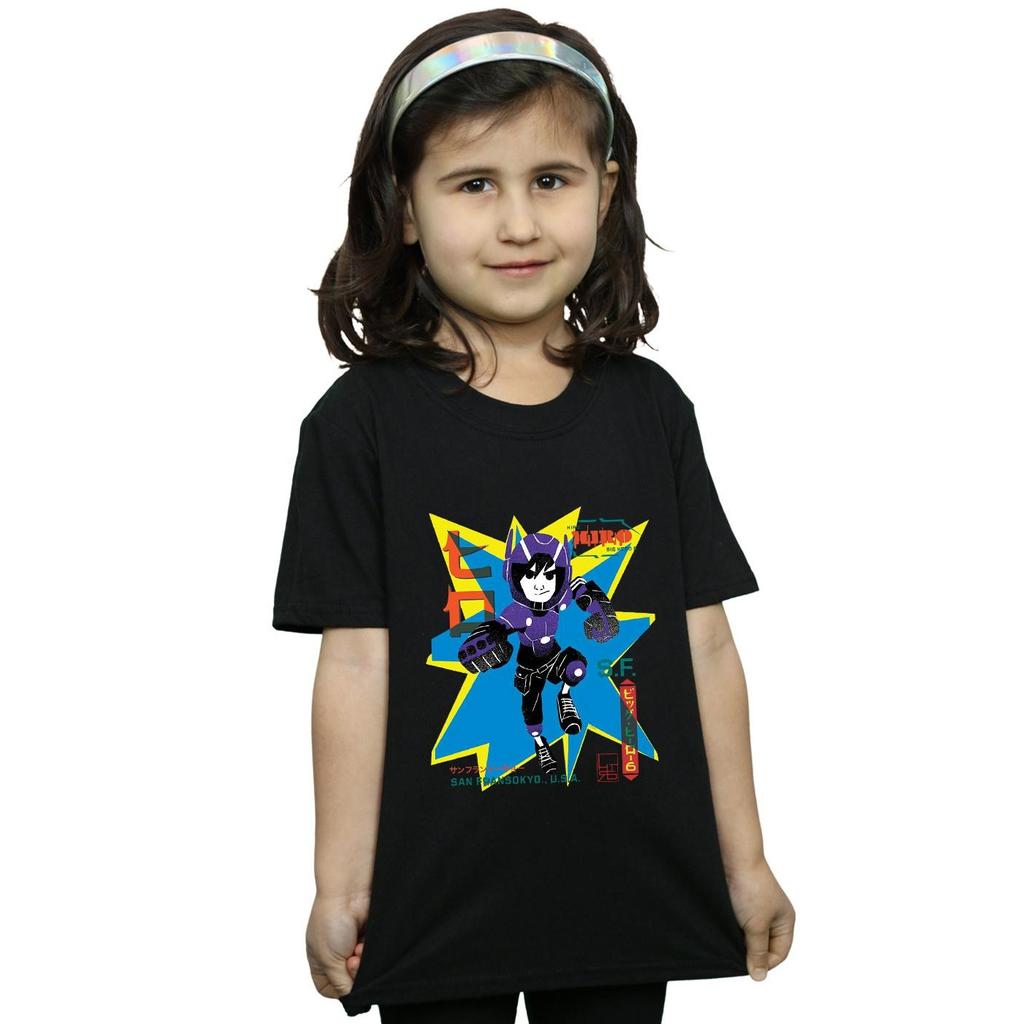 Disney Girls Big Hero 6 Hiro Anime Cotton T-Shirt