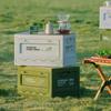 Camping Storage Box Side Door Camping Wooden Cover Folding Car Trunk Box Plastic Storage Boxes Outdoor Tools