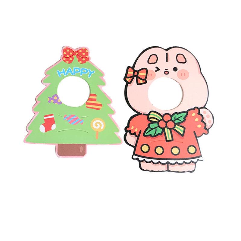 Cartoon Christmas Lollipop Greeting Card with Inspirational Message and Exquisite Artwork for Students