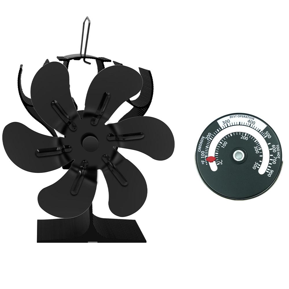6 leaf fireplace fan winter warm home efficient heat distribution Winter fireplace fan Hot blast stove fan ecological quiet