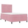 Box Spring Bed with Mattress and Headboard Pink 120 x 190 cm Velvet
