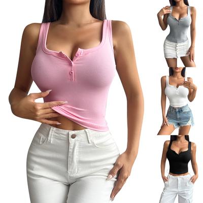 Spring And Summer Fashion Women's Temperament Slim Solid Color Camisole Top