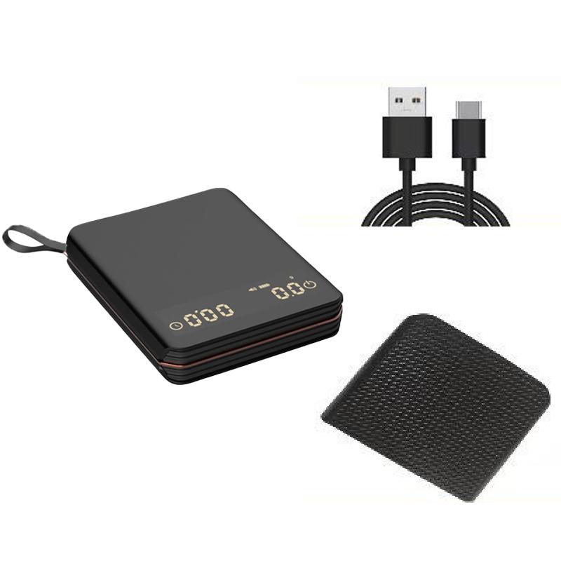 

Portable Mini Digital Coffee Scale 2kg1g Rechargeable High Precision LED Kitchen Scale with Timer Suitable for Hand Pour Coffee