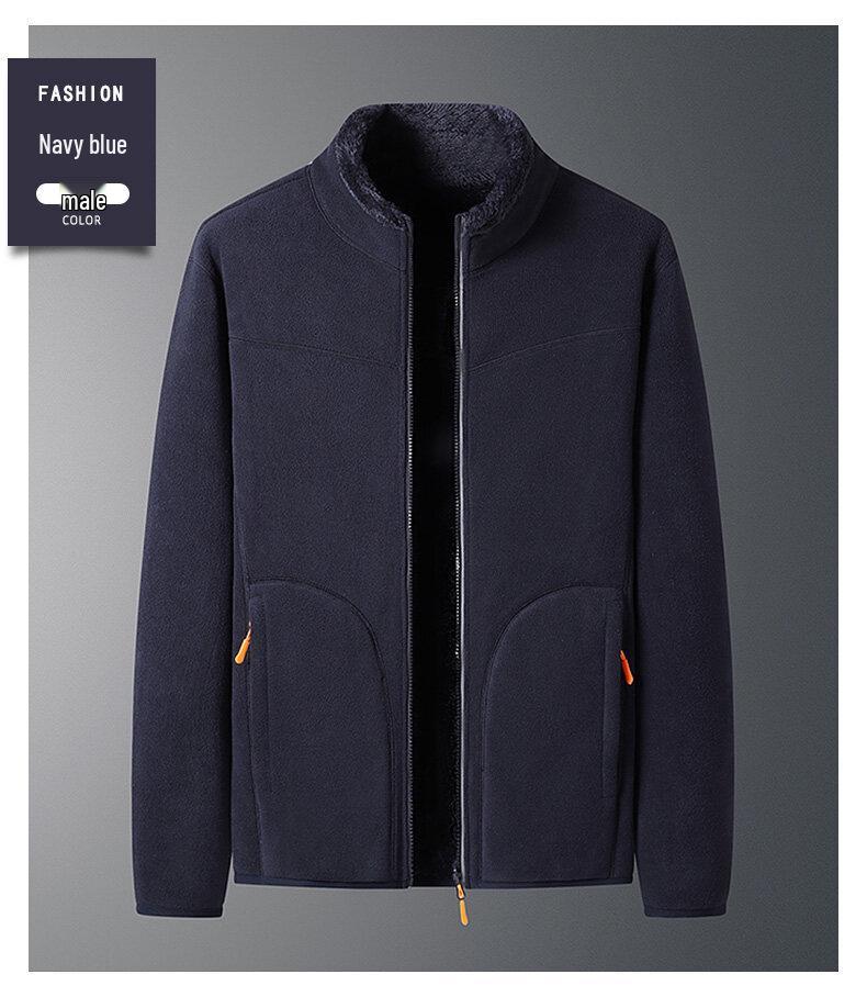 2023 Autumn/Winter Double-Sided Polar Fleece Jacket for Couples - Warm, Thickened, Wearable Outdoors