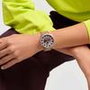 SWATCH Essentials Series Quartz Movement 30 Meters Waterproof Unisex Swiss Watch 47mm Pink Dial Stainless Steel Case Rubber Strap SB07S119
