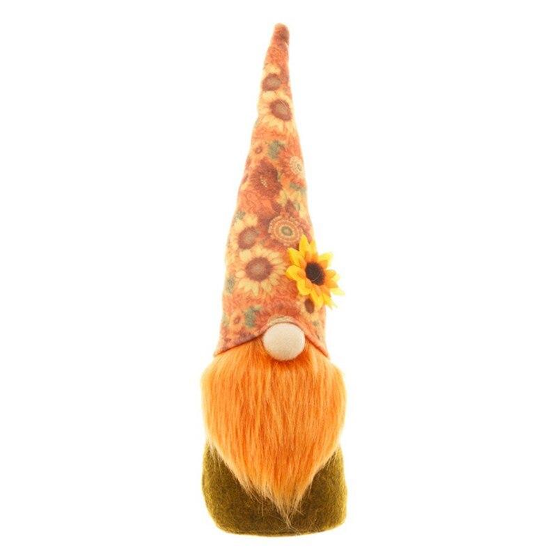 Glanhbnol Gnomi autunnali Gnomi del Ringraziamento fatti a mano peluche gnomi svedesi ornamenti con zucca Holiday Home decorazioni da tavolo autunno gnomi
