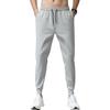 Men Ninth Pants Solid Color Drawstring Soft Fabric Multi Pockets Men Sweatpants Daily Clothes