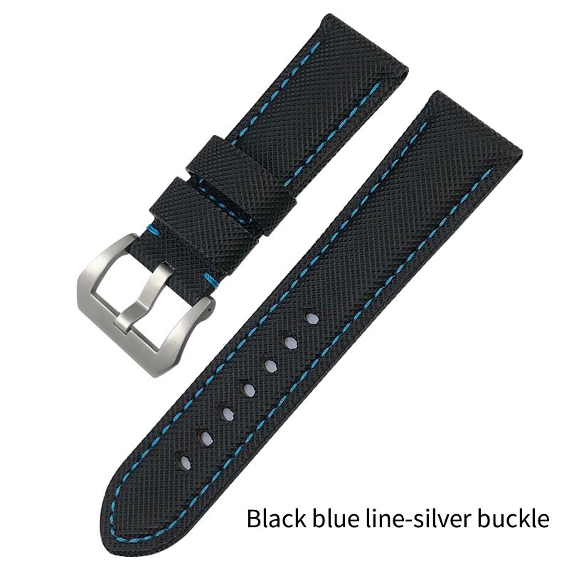 22mm 24mm 26mm High Quality Nylon Watchband Fit for Panerai LUMINOR Submersible PAM Luminous Black Blue Watch Strap Tools
