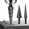 3Pcs Hexagonal Handle Nitrided Black Straight Groove Ladder Drill 3-12 4-12 4-20 High-speed Steel Pagoda Drills Hole Opener Set