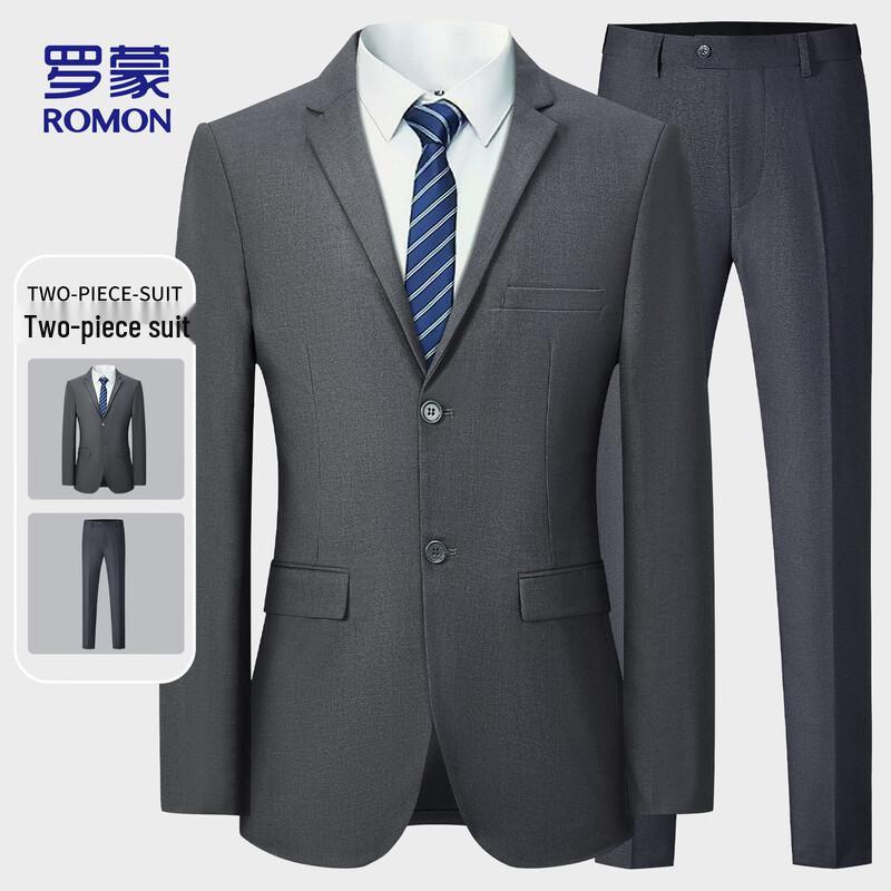 ROMON Men's Business Formal Suit Set E306