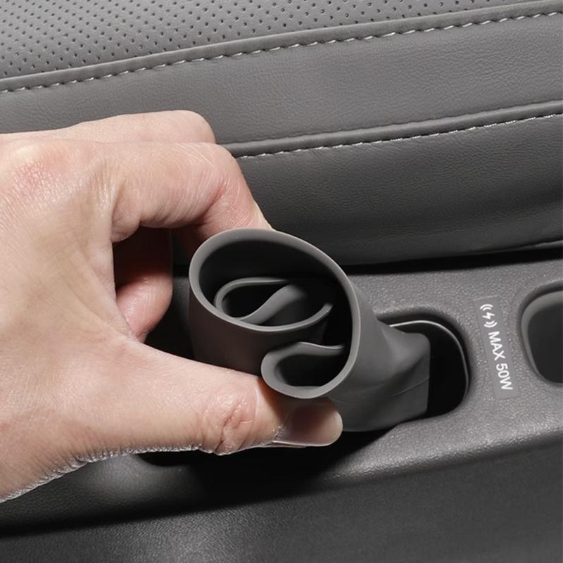For DENZA N9 2025 2026 Second Row Seats Side Phone Slot Wireless Charging Protective Pads Interior Storage Supplies Accessories