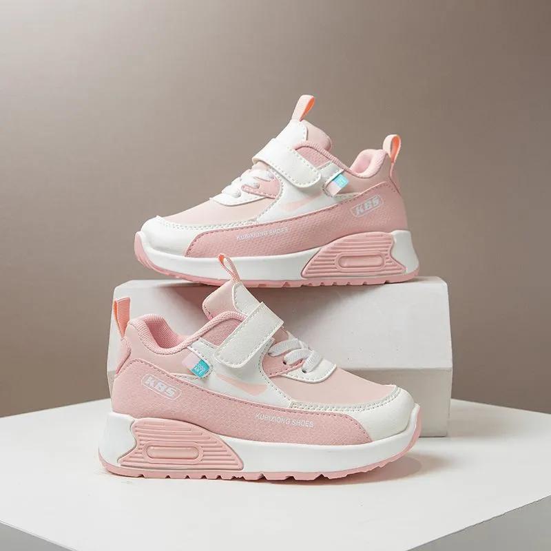 Spring and Autumn PU Leather Sport Shoes for Children Kid's Sneakers Soft-soled Outdoor Boy's Girl's Running Shoes