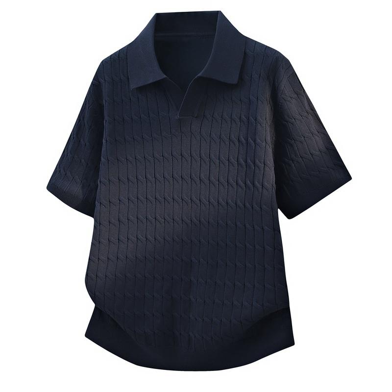 Short Sleeve Sweater Lapel Polo T-Shirt