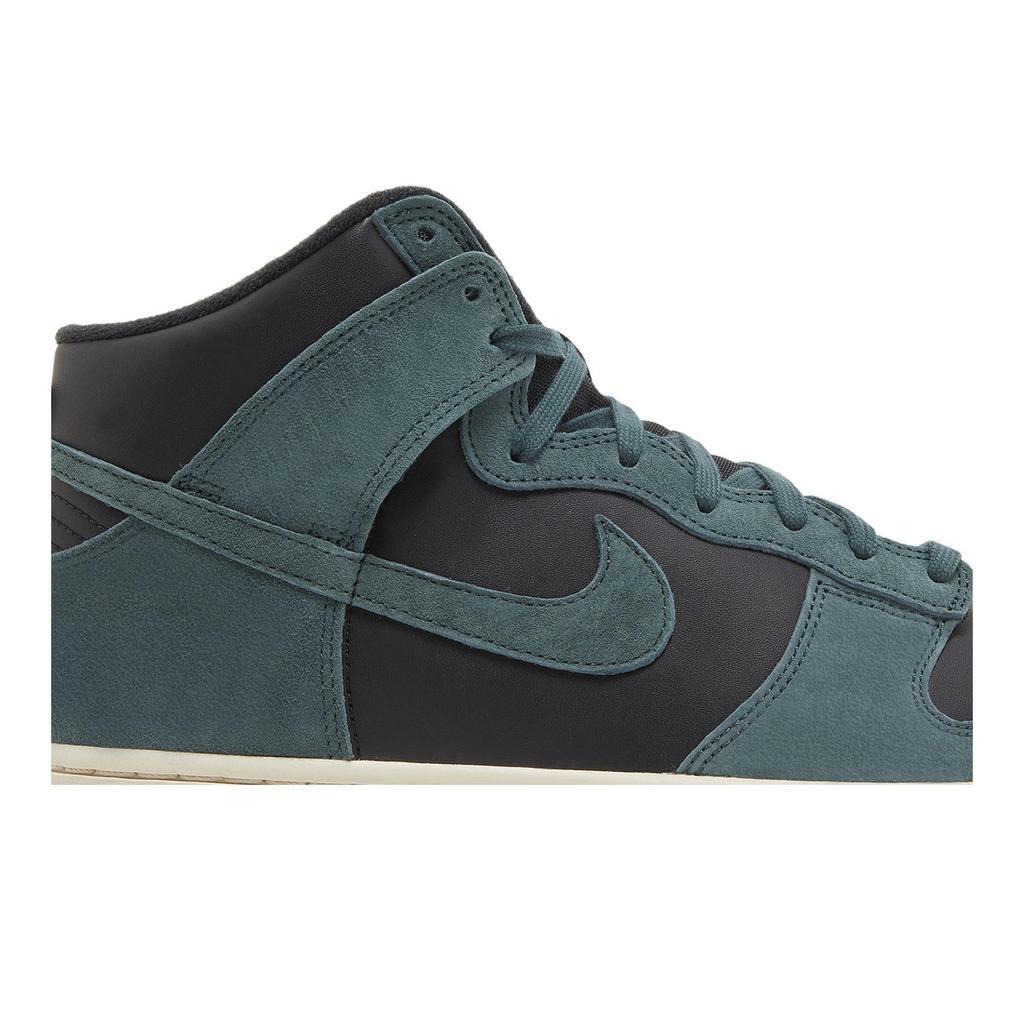 Nike Dunk High Premium 'Faded Spruce' (Unisex) Black / Black / Light Cream / Faded Spruce Skateboard Shoes DQ7679 002