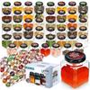 Glass spice container 100 ml 48 pcs + 180 stickers