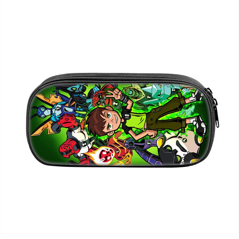 Trousse à Crayons Ben10 pour Enfants Grande Capacité en Nylon Organisateur de Papeterie pour Étudiant Utilisation Scolaire