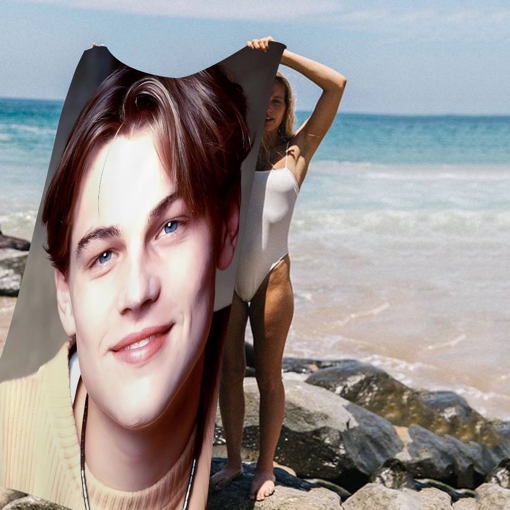 L-Leonardo Dicaprio Young Big Microfiber Beach Towels Quick Dry Towel Sand Beach Towels Pool Towel For Travel Swim Pool Yoga
