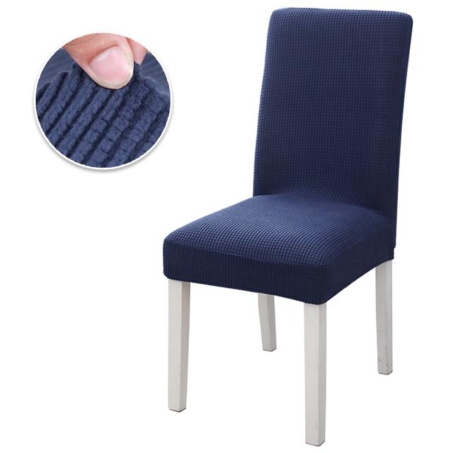 Jacquard Dining Chair Cover Stretch Anti -Dirty Chair Covers For Wedding Hotel Banquet Room Elastic Seat Slipcover 1 2 3 4pcs for Home