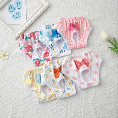 1Pc Pet Menstrual Pants Comfortable Dog Diapers for Female Dogs Vibrant Pattern Printed Dog Diapers Flower Dog Diaper for Dogs