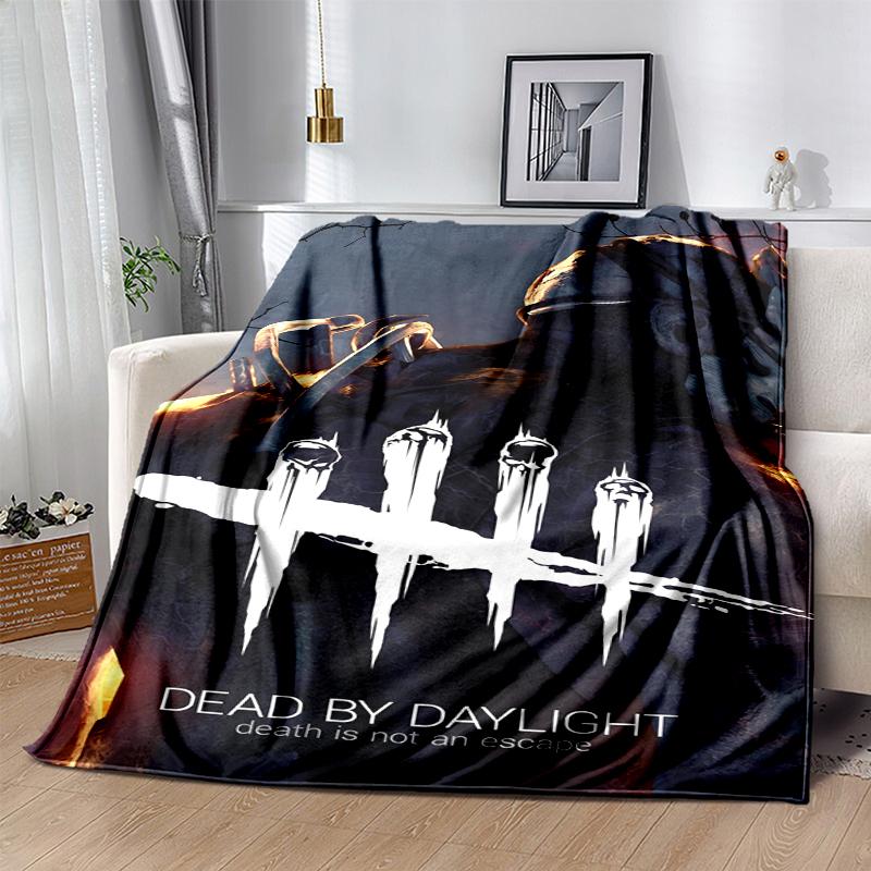Dead by Daylight Flannel Blanket Soft Warm All-Season Throw, Design for Camping, Car Travel, Hiking Sofa, Bed, Office Perfect Gift for Parties