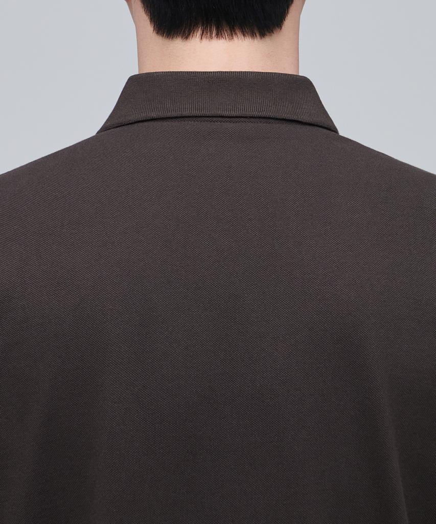 MUSINSA STANDARD Basic Pique Polo Shirt [Dark Brown]