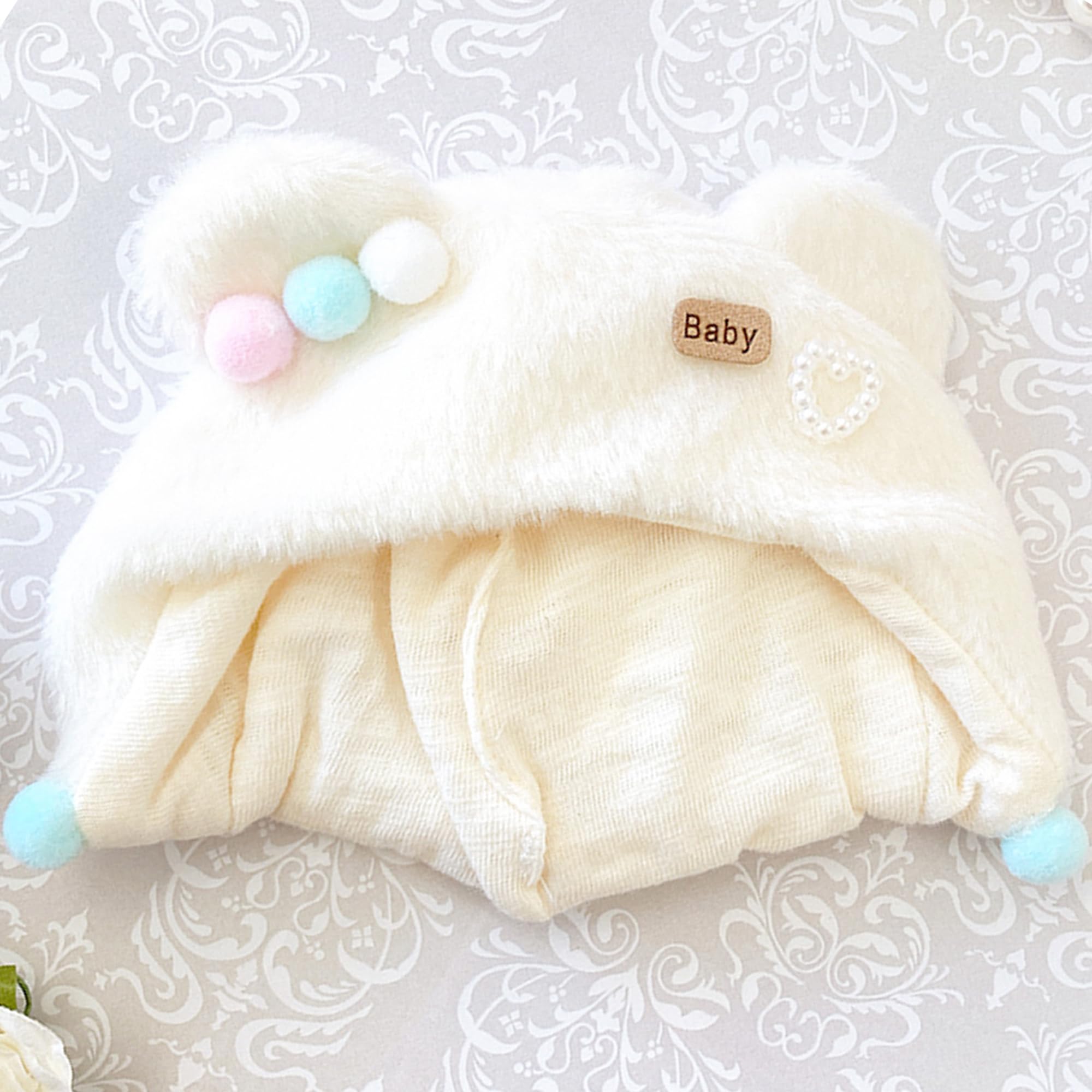 

[Plushie] Bear Ear Hat for Plush Toys (10cm), White, G-Trigger, for Oshi-Nui (Pre-owned)