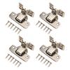 4PCS Cabinet Hinge with 4 Hole Base Cold Rolled Steel Short Arm Cupboard Hinge for Kitchen Bedroom