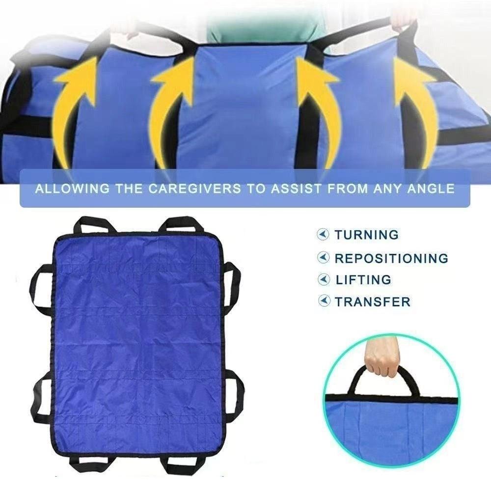Reinforced Handles Elderly Turning Care Pad Patient Transfer Sheet Bedridden Patients