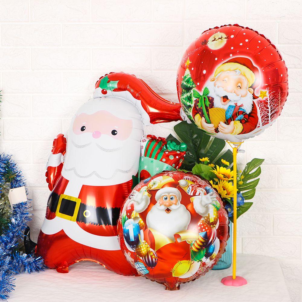 Snowman ChristmasTree Santa Claus Air Balloons Cartoon Balloons Christmas Decorations Aluminum Foil