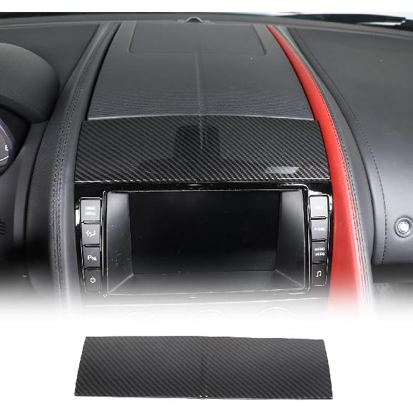 Daeiclru Center Console Dashboard Cover Trim Compatible with Jaguar F-Type 2013-2024, ABS Car Center Console Panel Trim Interior Accessories (Carbon