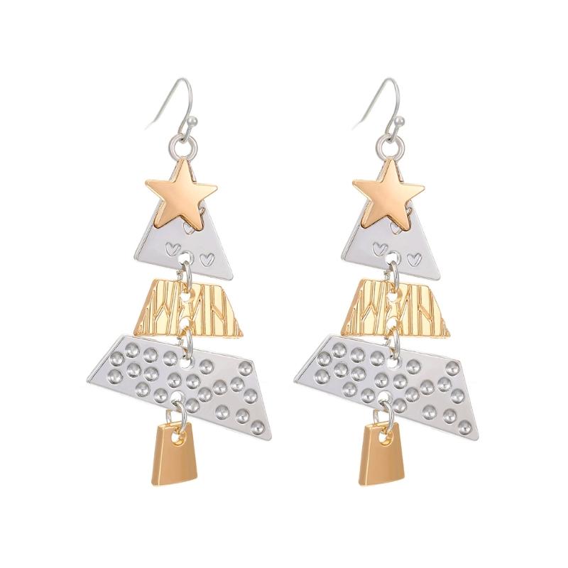 Sophisticated Christmas Pattern Earrings Sturdy Alloy Construction with Elegant Designs Accessory for Sensitive Ears