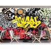 Street Graffiti Wallpaper Removable Graffiti Wall Mural Suitable For Ktv Bar Restaurant Decor Large Graffiti Wallpaper