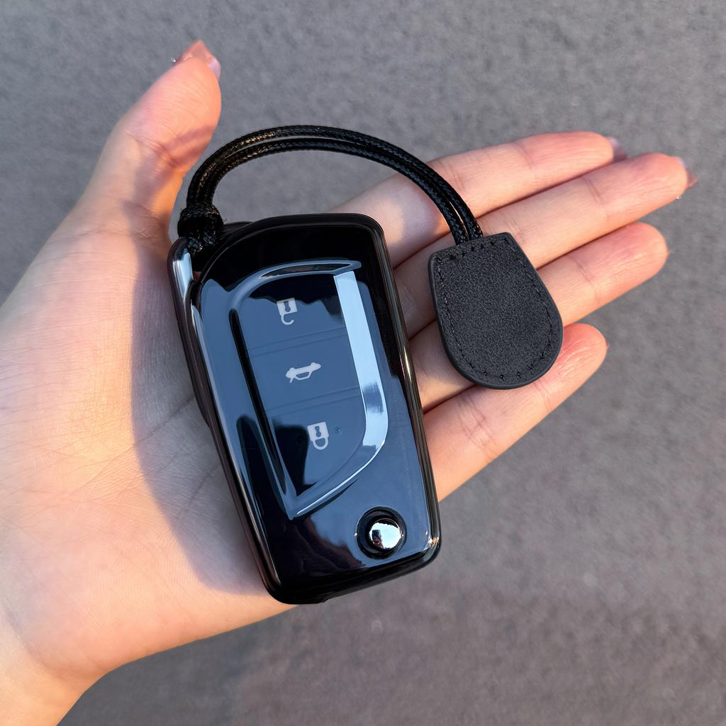 NBNQ8 TPU Shell Fob for Toyota Rav4 Camry 50 LC200 Kruzak Land Cruiser Corolla Yaris Cross Smart Key Cover Holder Case Accessories